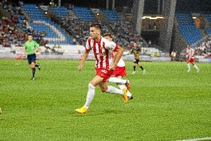 Édgar, en el partido ante el Elche.