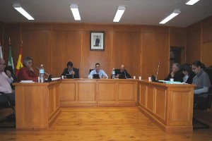 Corporación municipal de Olula del Río durante un pleno en una fotografía de archivo