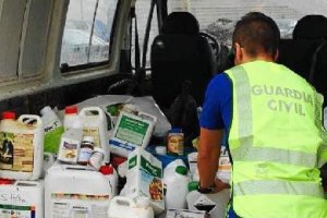 Imagen de la furgoneta donde se encontraba el material sustraído