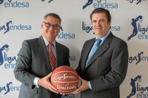 Los presidentes de la ACB y Endesa, juntos.