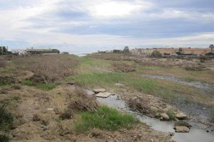 Estado del río Antas a su paso por Vera tras las riadas de septiembre de 2012