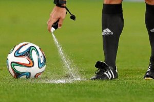 Spray en el fútbol.