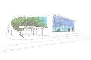 Fachada de entrada al futuro museo Aula del Mar.