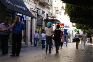 El Paseo de Almería, calle comercial en el centro de la capital.