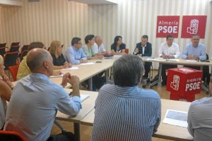 Reunión esta mañana en la sede del PSOE.