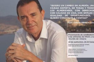 Cartel anunciador de candidatura de Pérez Navas a las primarias