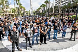 Fueron numerosos los motociclistas que se concentraron para mostrar su disconformidad con la situaci