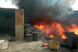 Los neumáticos que ardieron