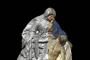 Imagen digitalizada en 3D de la Virgen de las Angustias. 