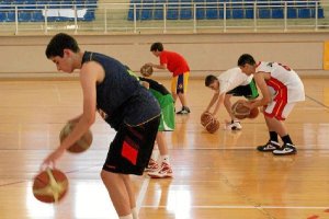 Concentración de baloncesto.