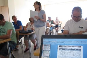 Asistentes a un curso de formación en el centro Ifapa de La Mojonera.