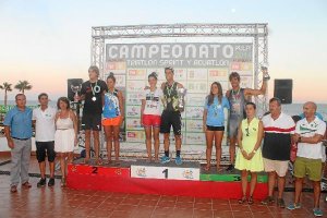 Podio de los vencedores.