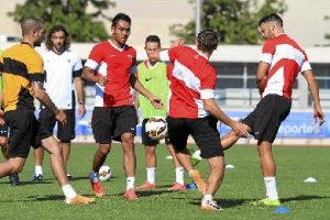 Entrenamiento del Almería.