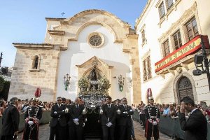 Imagen de la salida de la Virgen del Mar.