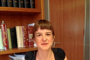 Lucía Ayala durante la entrevista realizada en la redacción del periódico. 