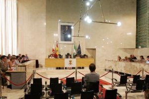 Momento en el pleno municipal celebrado ayer en Almería.