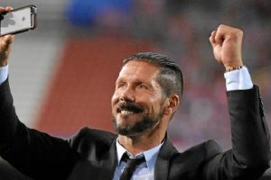 Simeone se hizo una foto para la historia.