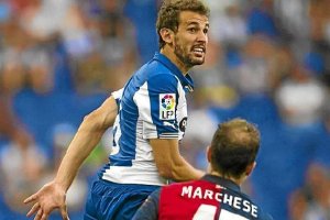 Stuani en el partido del Torneo Ciudad de Barcelona.