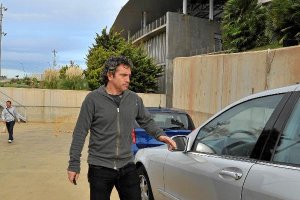 Juanma Lillo el día de su despedida del Almería.