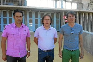 Óscar Díez, Andrés Fernández y Ángel Luis Catalina.
