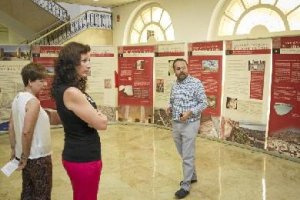 Muestra de los doce paneles didácticos expuestos ayer en la Diputación.