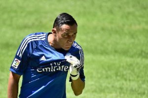 Keylor Navas en su presentación.