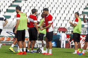 Imagen del entrenamiento matinal.