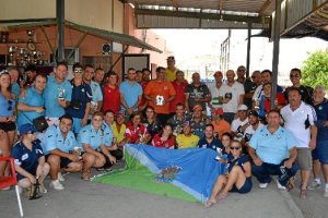 Jugadores y concejal de Deportes de Viator, al final. 