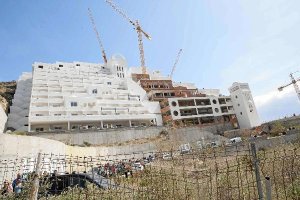 Las obras del hotel llevan años paradas.