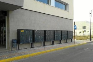 Buzones instalados en la Jefatura de la Policía.