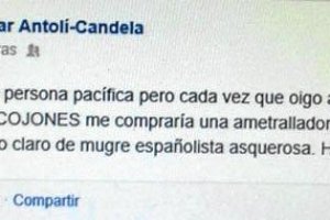 Captura del mensaje de César Vilar.o,