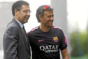 El presidente azulgrana con Luis Enrique.x,auto