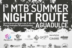 Cartel de la quedada nocturna de Mountain Bikex