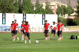 Francisco, en el entrenamiento de este martes.x