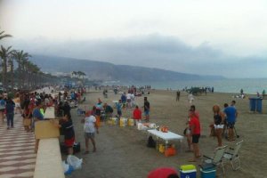 La playa de La Ventilla es escogida por decenas de familias de la capital.tyle>.apqj{posit