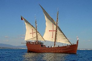 Imagen de la carabela Boa Esperança que llegó ayer a Garrucha.e