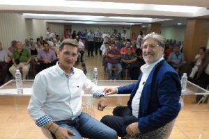 José Antonio Pérez Tapias junto a José Luis Sánchez Teruele;cli