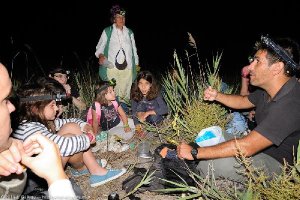 Emilio Rodríguez, presidente de Serbal, con los pequeños.  e;cl
