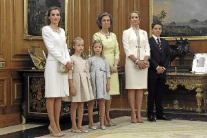 Parte de la Familia Real, en los actos de esta mañana.e;clip:re