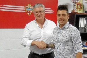 Pepe Bonillo y Ximo Navarro, en la sede del Almería.e;clip:rect