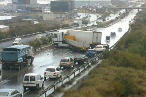 Imagen del accidente ocurrido en la tarde de ayer.e;clip:rect(4