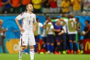 Andrés Iniesta estaba muy tocado.o,46