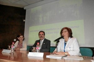Autoridades durante el acto de bienvenida.x,aut