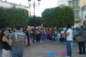 Asamblea del 15-M celebrada años atrás en Albox.e;clip:rect(469