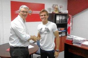 Miguel Ángel Corona, esta mañana en en club.x,a