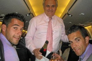 Alfonso García con Negredo y Julio Álvarezx,aut