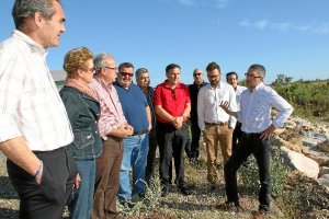 Hugo Morán, en su visita a la Balsa del Sapo.x,