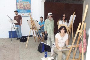 Clemente Gerez con varios artistas.o,