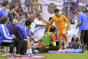 Cristiano Ronaldo fue uno de los lesionados en Valladolid.e;cli