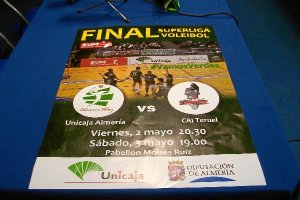 Cartel de la gran final de la Superliga en el Moisés Ruiz.e;cli